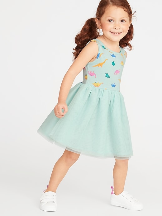 View large product image 1 of 3. Printed Tutu Tank Dress for Toddler Girls