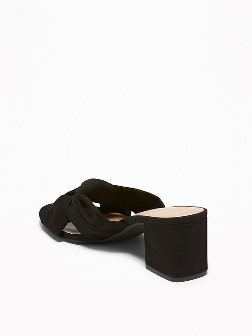 Image number 4 showing, Faux-Suede Block-Heel Mules for Women