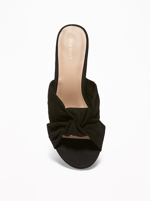Image number 3 showing, Faux-Suede Block-Heel Mules for Women