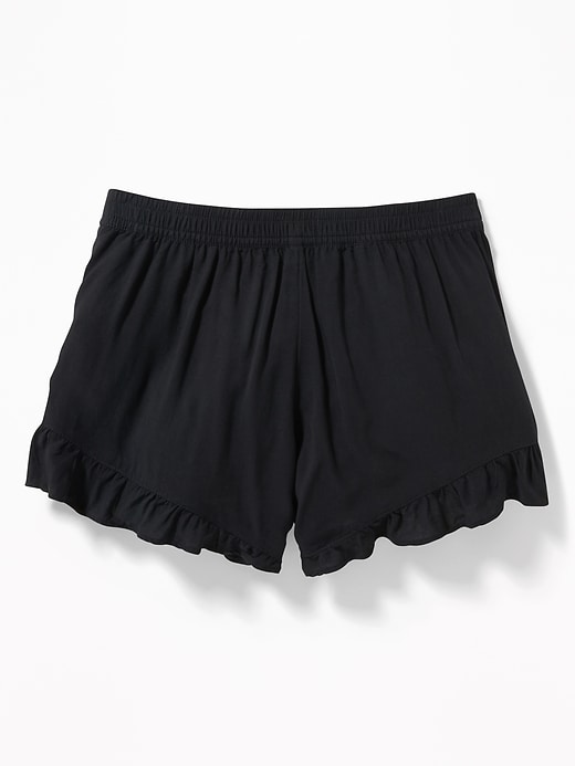 View large product image 2 of 3. Soft Ruffle-Hem Pull-On Shorts For Girls