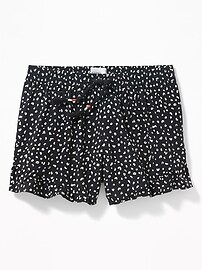 View large product image 3 of 3. Printed Soft Ruffle-Hem Pull-On Shorts For Girls