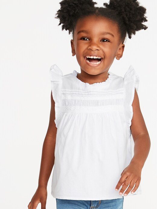 View large product image 1 of 4. Ruffled Lace-Trim Top for Toddler Girls