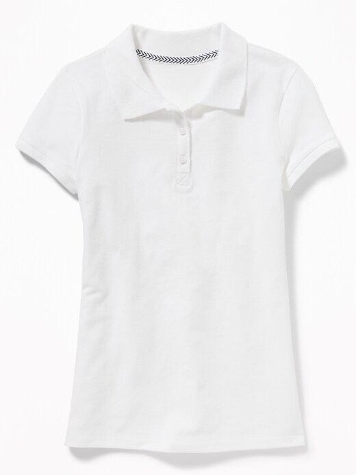 View large product image 1 of 3. Uniform Stain-Resistant Pique Polo for Girls