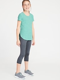 View large product image 3 of 3. Ultra-Soft Breathe ON Built-In Flex Tulip-Hem Tee for Girls
