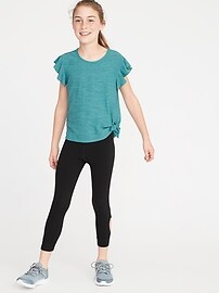 View large product image 3 of 3. Ultra-Soft Breathe ON Built-In Flex Ruffle-Trim Tee for Girls