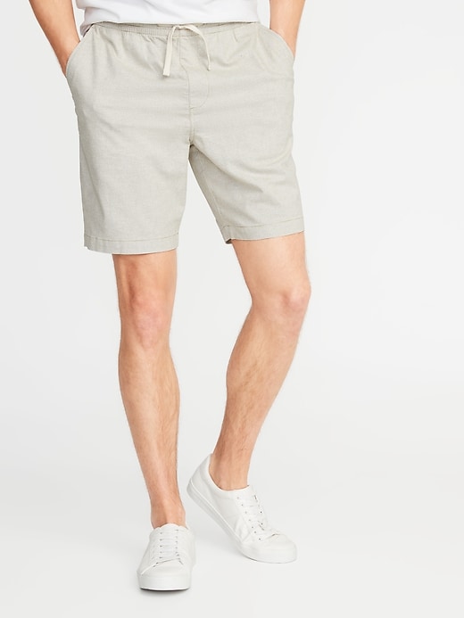 View large product image 1 of 1. Twill Jogger Shorts - 9-inch inseam