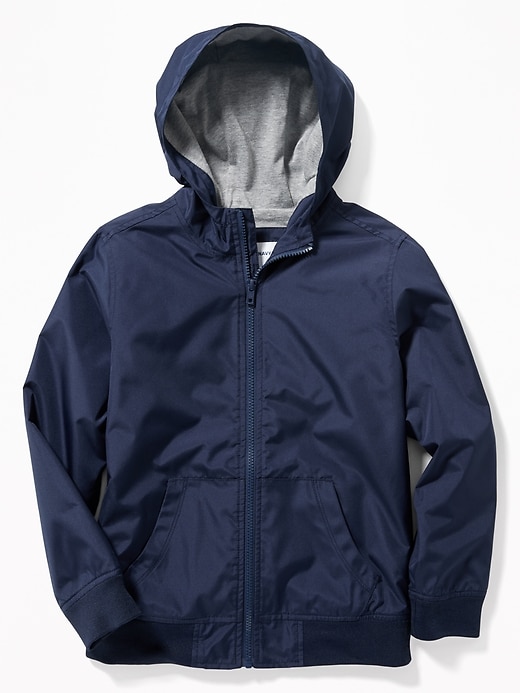 View large product image 1 of 3. Hooded Uniform Windbreaker Jacket For Boys