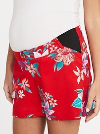 View large product image 3 of 3. Maternity Side-Panel Everyday Shorts - 5-inch inseam
