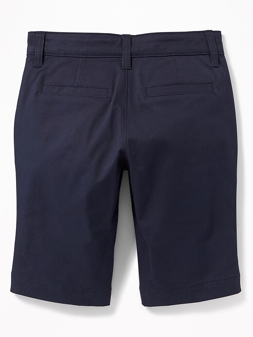 View large product image 2 of 3. Uniform Skinny Twill Bermudas for Girls