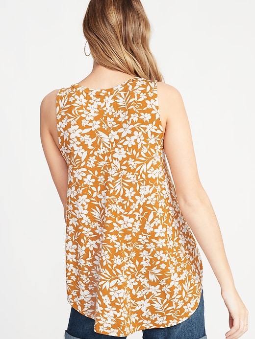 Image number 2 showing, Luxe Floral-Print Swing Tank for Women