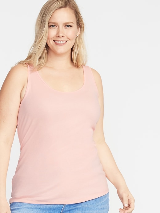 Image number 4 showing, First-Layer Fitted Plus-Size Rib-Knit Tank