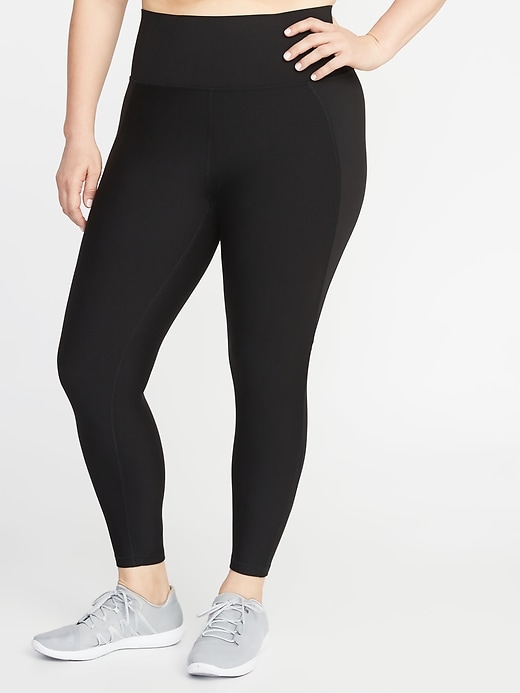 High-Waisted Elevate Built-In Sculpt Plus-Size 7/8-Length Leggings ...