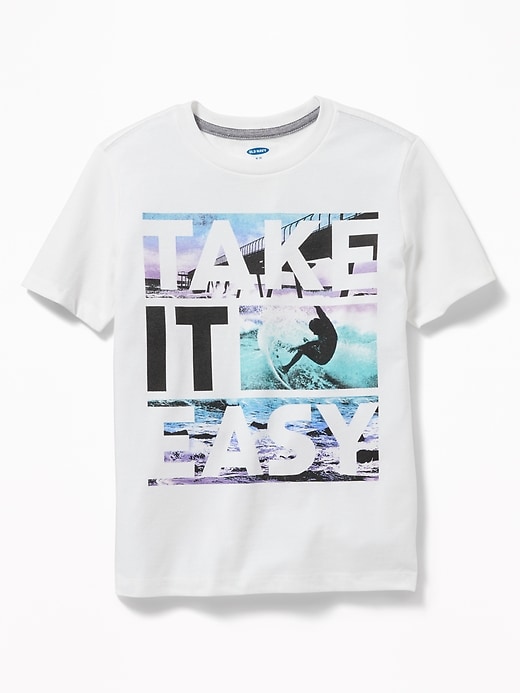View large product image 1 of 2. Graphic Crew-Neck Tee For Boys
