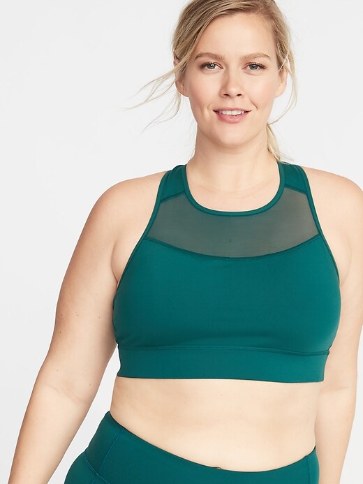 Image number 1 showing, Medium Support High-Neck Plus-Size Sports Bra