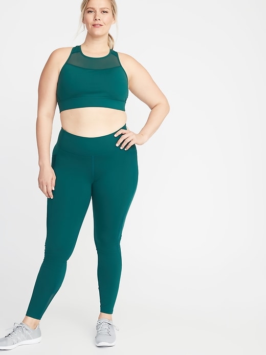 Image number 3 showing, Medium Support High-Neck Plus-Size Sports Bra