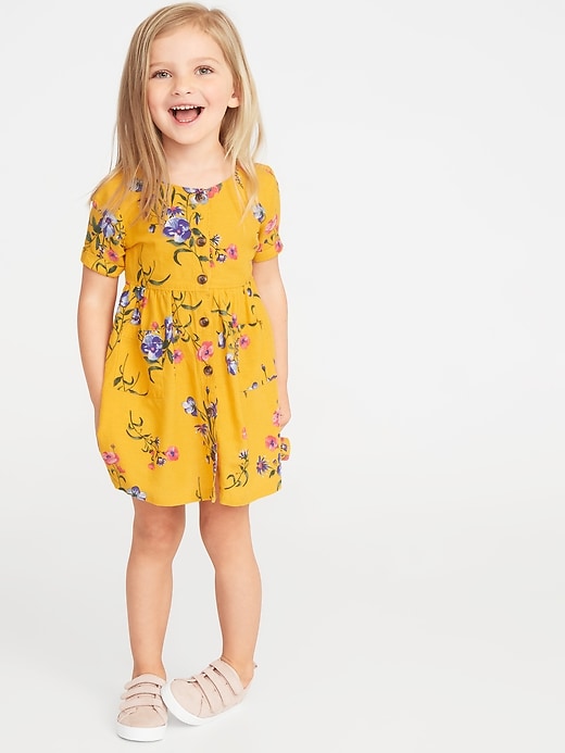 Waist-Defined Shirt Dress for Toddler Girls | Old Navy