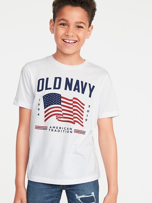 View large product image 2 of 2. 2019 Flag Graphic Tee For Boys