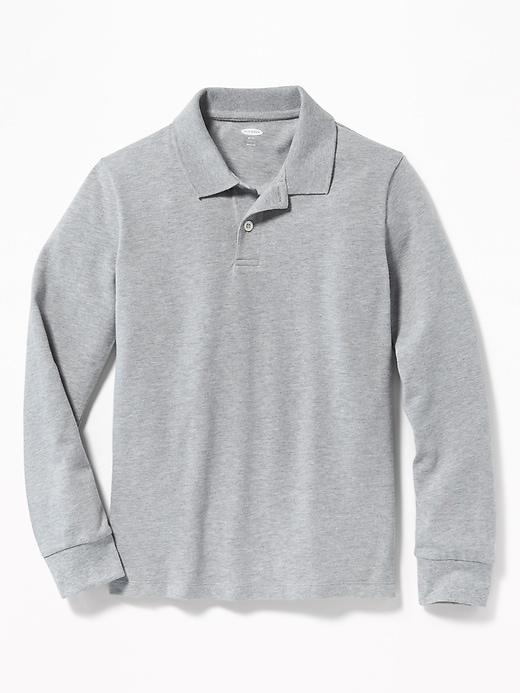 Old Navy - Uniform Built-In Flex Long-Sleeve Pique Polo for Boys