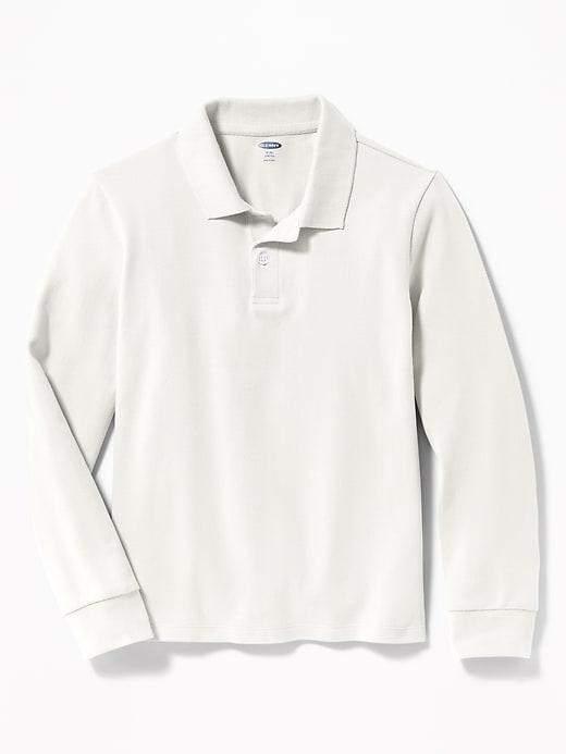 Old Navy School Uniform Long-Sleeve Polo Shirt for Boys. 1