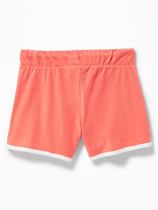 View large product image 2 of 2. Jersey Dolphin-Hem Cheer Shorts For Girls
