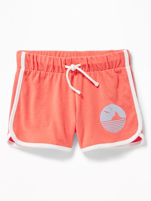 View large product image 1 of 2. Jersey Dolphin-Hem Cheer Shorts For Girls