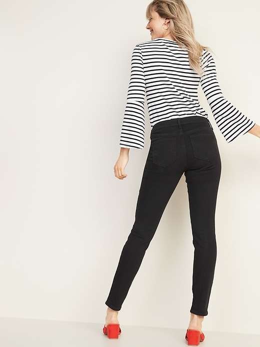 Image number 2 showing, Mid-Rise Distressed Pop Icon Skinny Jeans for Women