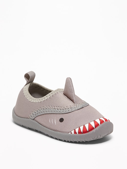 View large product image 1 of 4. Shark Critter Swim Shoes For Toddler Boys