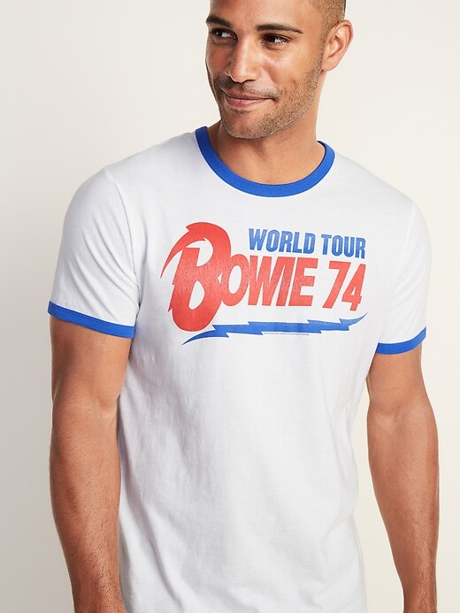 Image number 1 showing, "Bowie '74 World Tour"&#153 Graphic Ringer Tee
