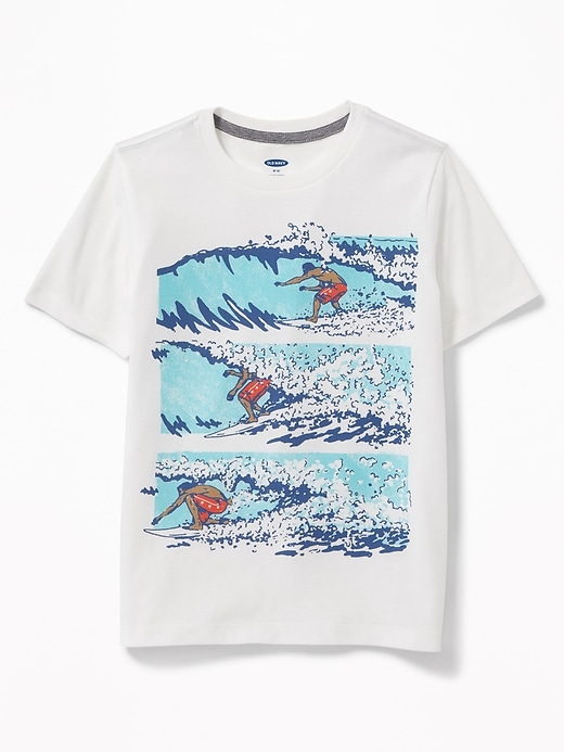 View large product image 1 of 1. Relaxed Graphic Crew-Neck Tee For Boys