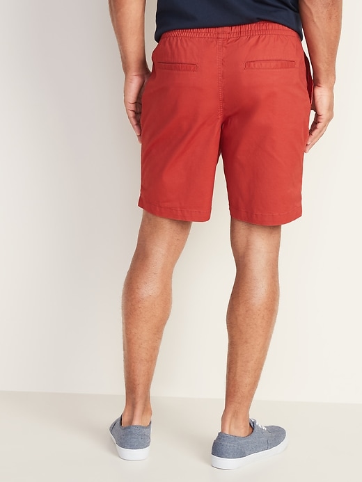 View large product image 2 of 2. Twill Drawstring Jogger Shorts - 9-inch inseam