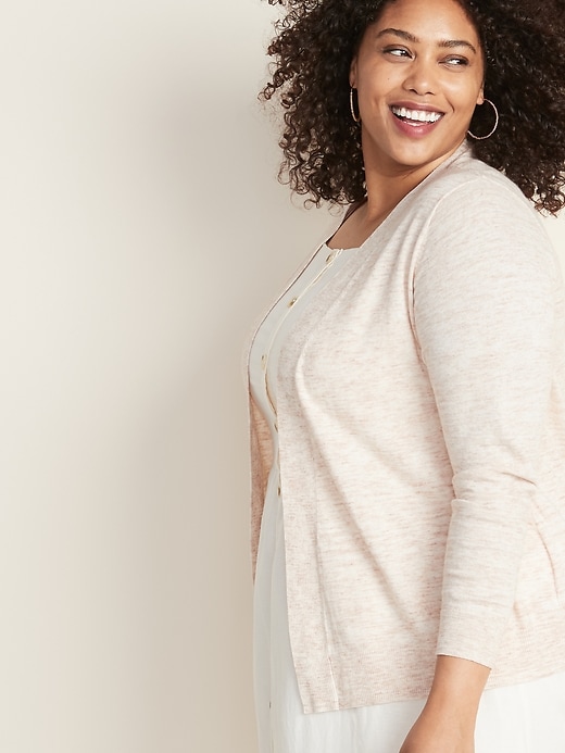 Image number 4 showing, Plus-Size Short Open-Front Sweater