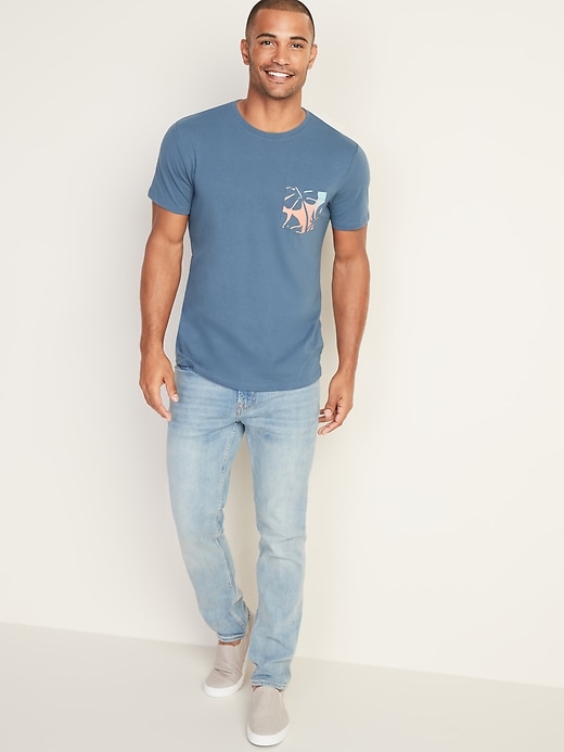 Image number 3 showing, Graphic Soft-Washed Pocket Tee