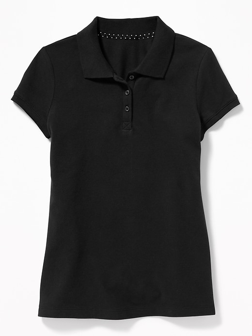 View large product image 1 of 1. Uniform Pique Polo Shirt for Girls
