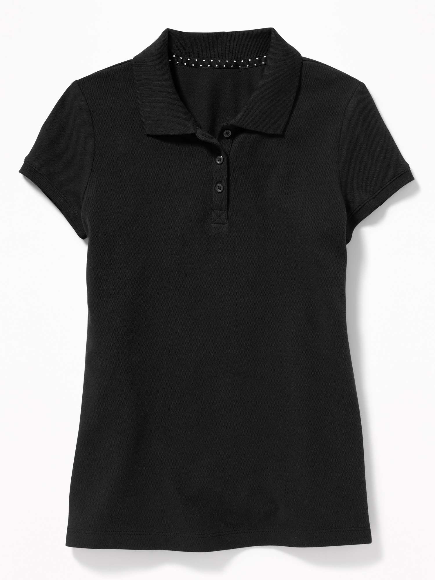 Old Navy Uniform Pique Polo Shirt for Girls black. 1