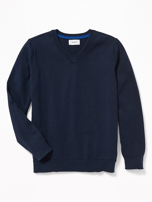 View large product image 1 of 3. Uniform V-Neck Sweater for Boys