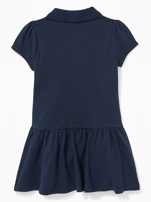 View large product image 2 of 3. Uniform Pique Polo Dress for Toddler Girls