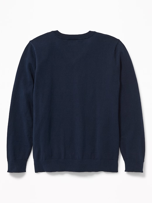 View large product image 2 of 3. Uniform V-Neck Sweater for Boys