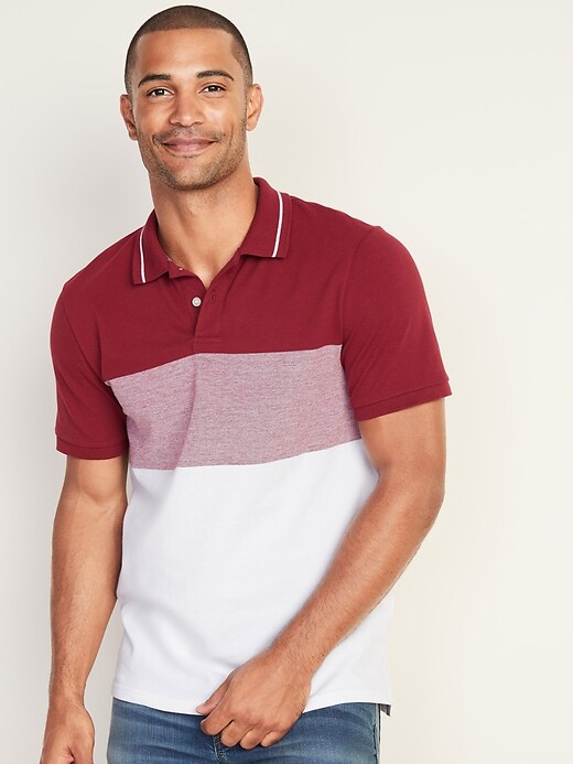 Image number 1 showing, Moisture-Wicking Color-Block Pro Polo