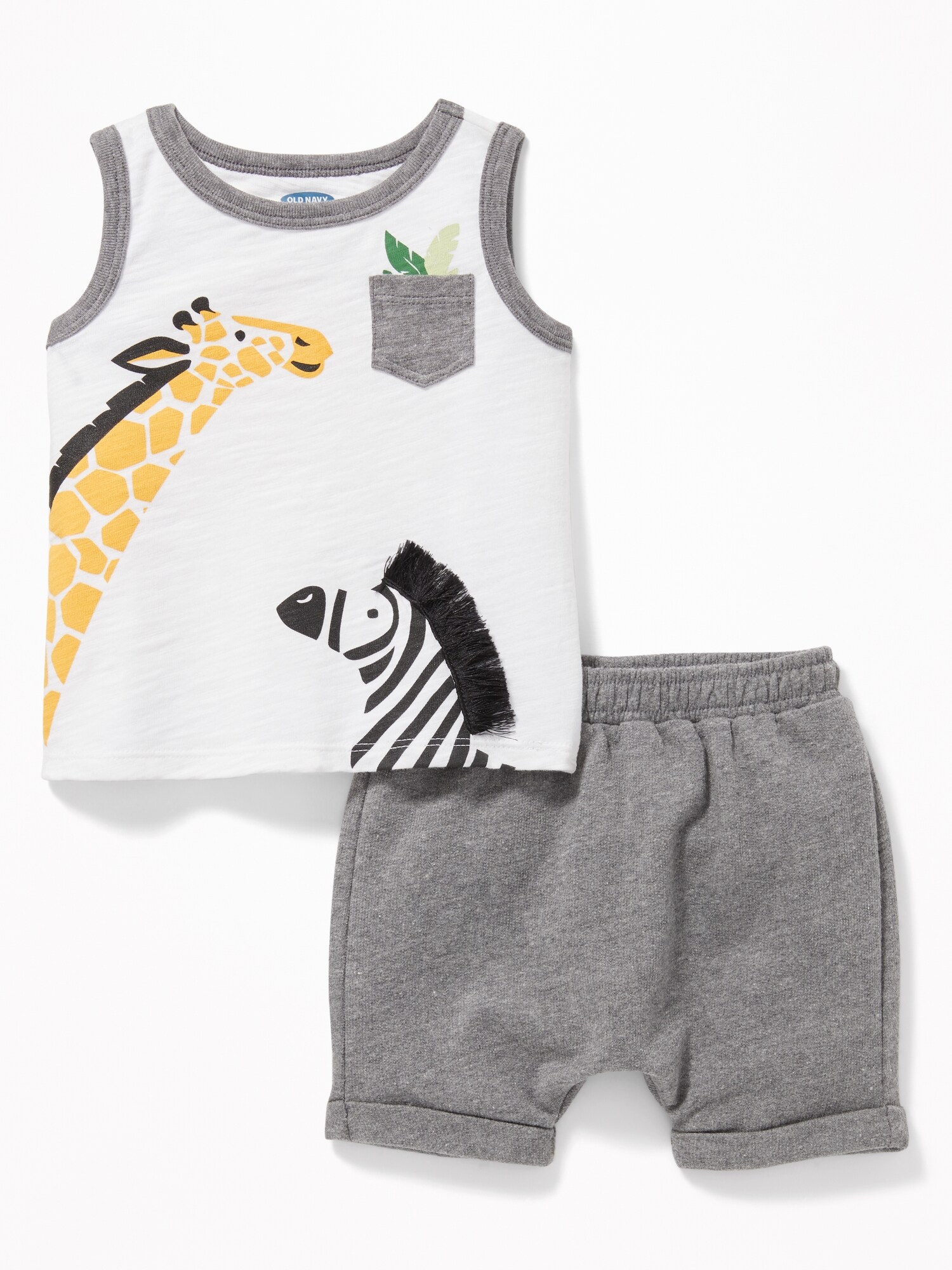 Graphic Pocket Tank & French Terry Shorts Set for Baby | Old Navy