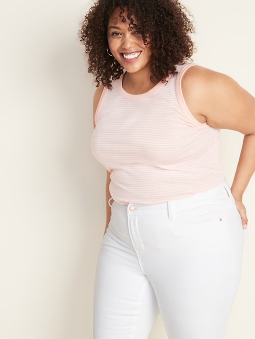 Image number 4 showing, Slim-Fit Plus-Size High-Neck Tank