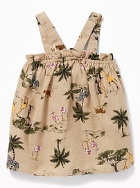 View large product image 4 of 4. Printed Linen-Blend Tank for Toddler Girls