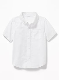 View large product image 4 of 4. Short-Sleeve Oxford Pocket Shirt for Toddler Boys