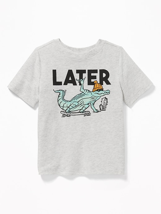 View large product image 1 of 2. "Later" Gator Skater Graphic Tee for Toddler & Baby