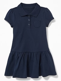 View large product image 3 of 3. Uniform Pique Polo Dress for Toddler Girls