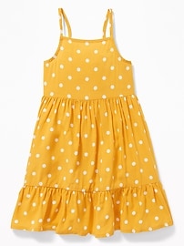 View large product image 3 of 3. Tiered-Hem Fit & Flare Cami Dress for Toddler Girls