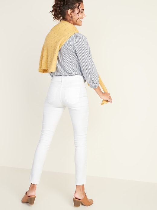 Image number 2 showing, White Super Skinny Ankle Jeans for Women