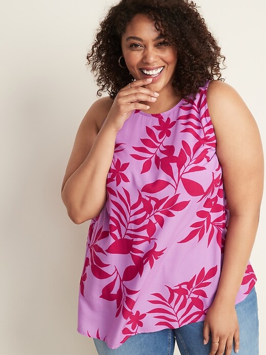 Image number 1 showing, Plus-Size High-Neck Sleeveless Top