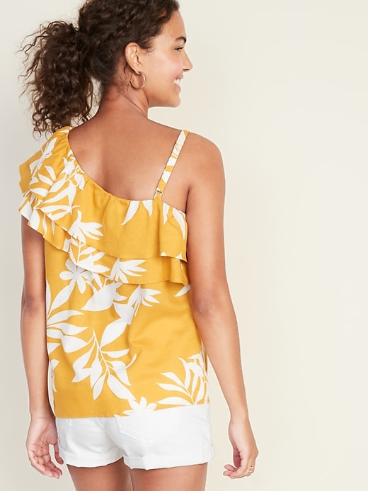 Image number 2 showing, Ruffle-Tiered One-Shoulder Top for Women