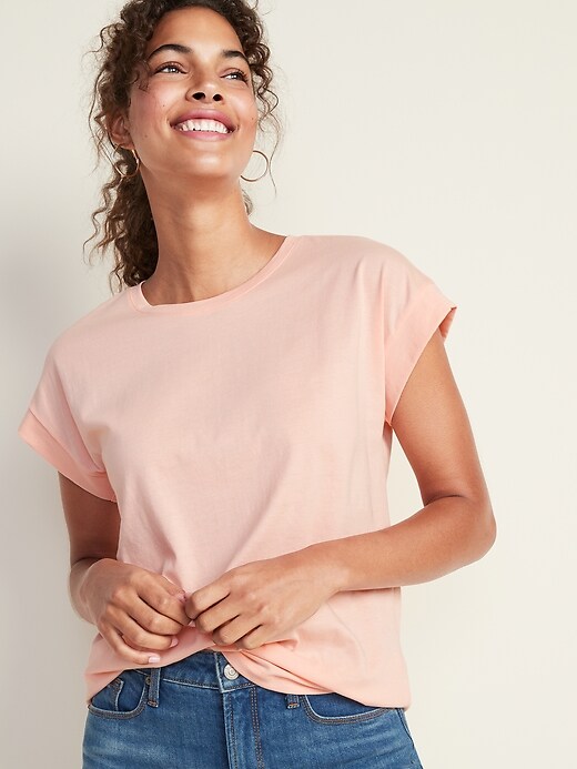 View large product image 1 of 1. Relaxed Dolman-Sleeve Tee for Women