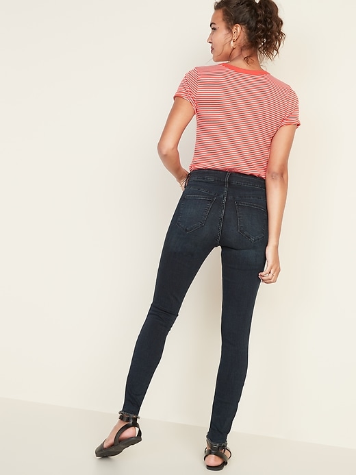 Image number 2 showing, Mid-Rise Rockstar Super Skinny Raw-Edge Ankle Jeans for Women
